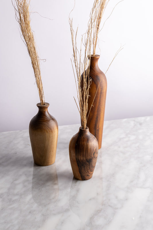 مزهرية خشبية