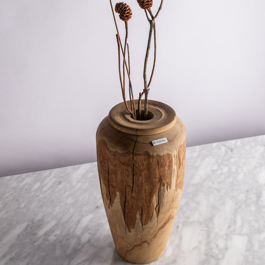 مزهرية خشبية