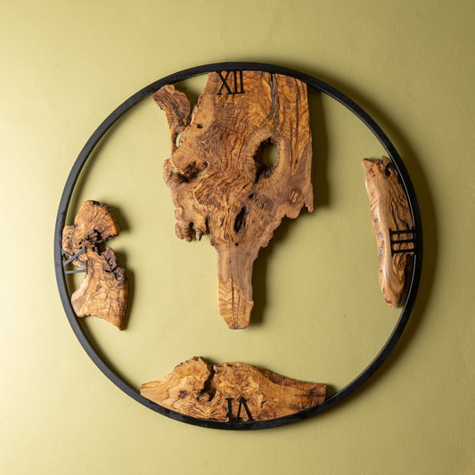 ساعة حائط خشبية 030102025